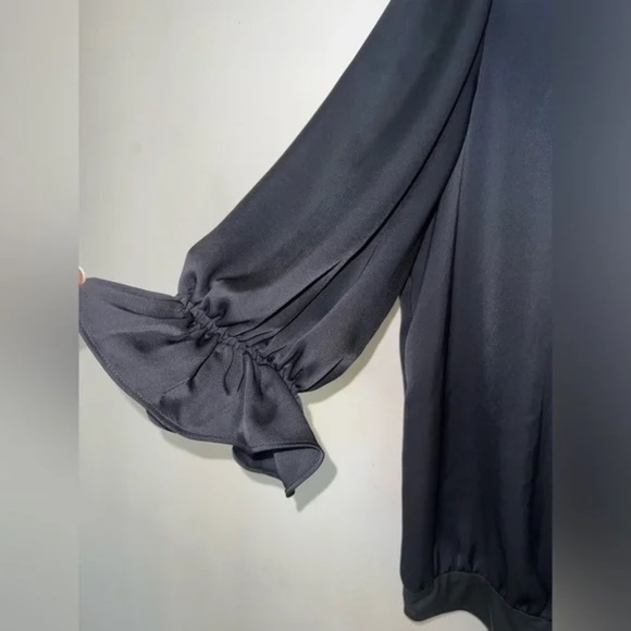 Brand New! Ramy Brook Dina Matte Satin Bodysuit Medium Top Blouse - Picture 4 of 5